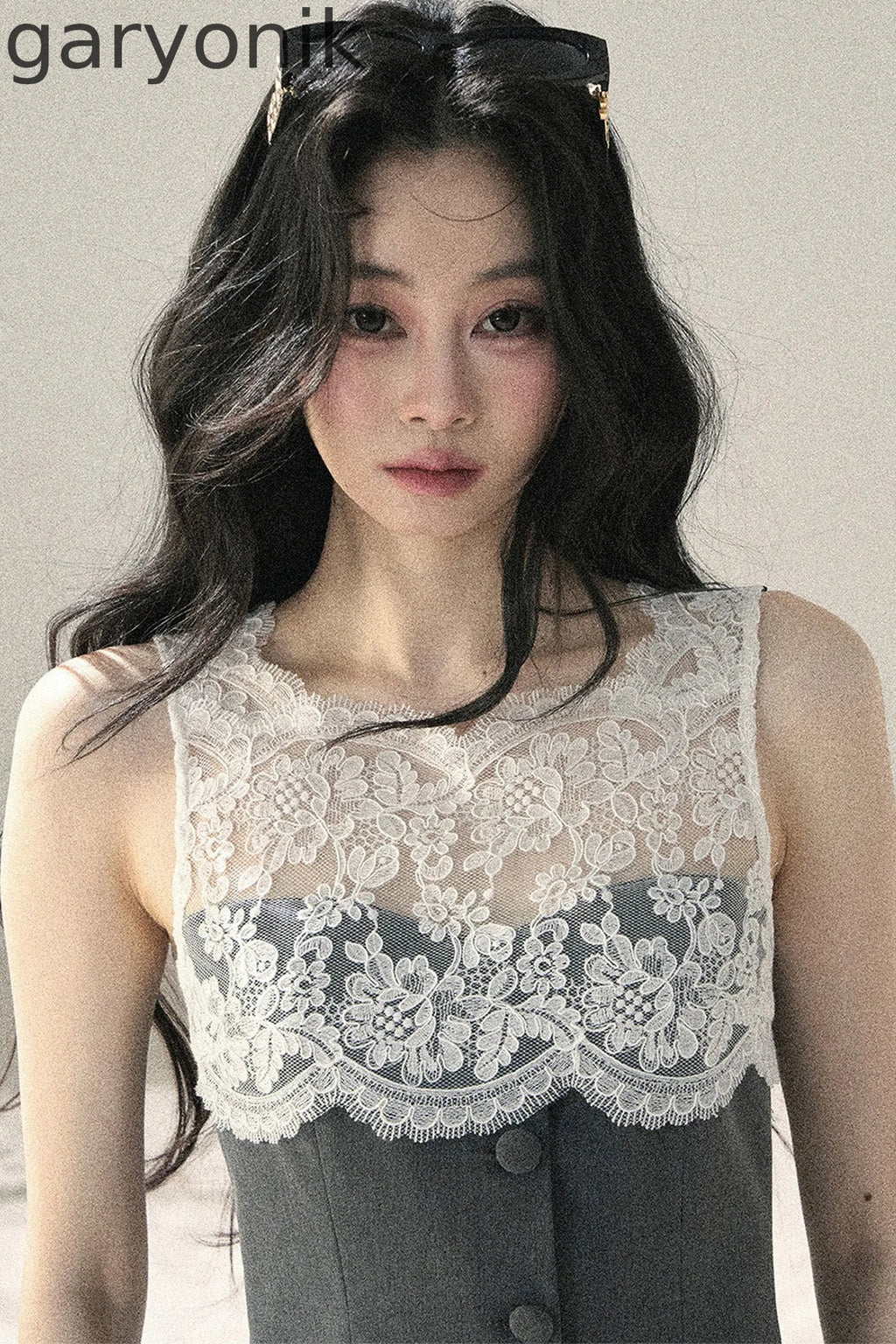 French Lace Top and Shorts Two-Piece Set-Up