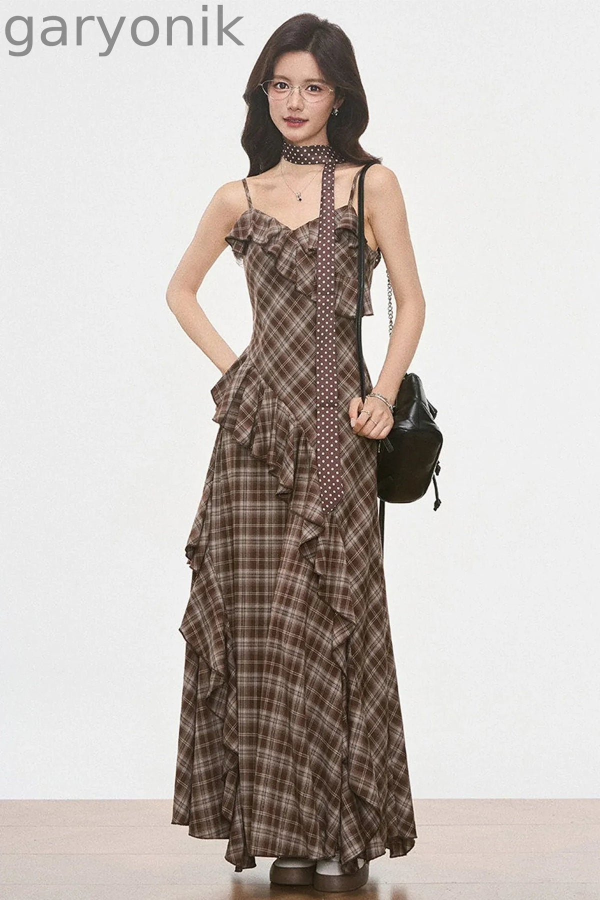 Petite Suede Blazer and Plaid Dress Set-Up
