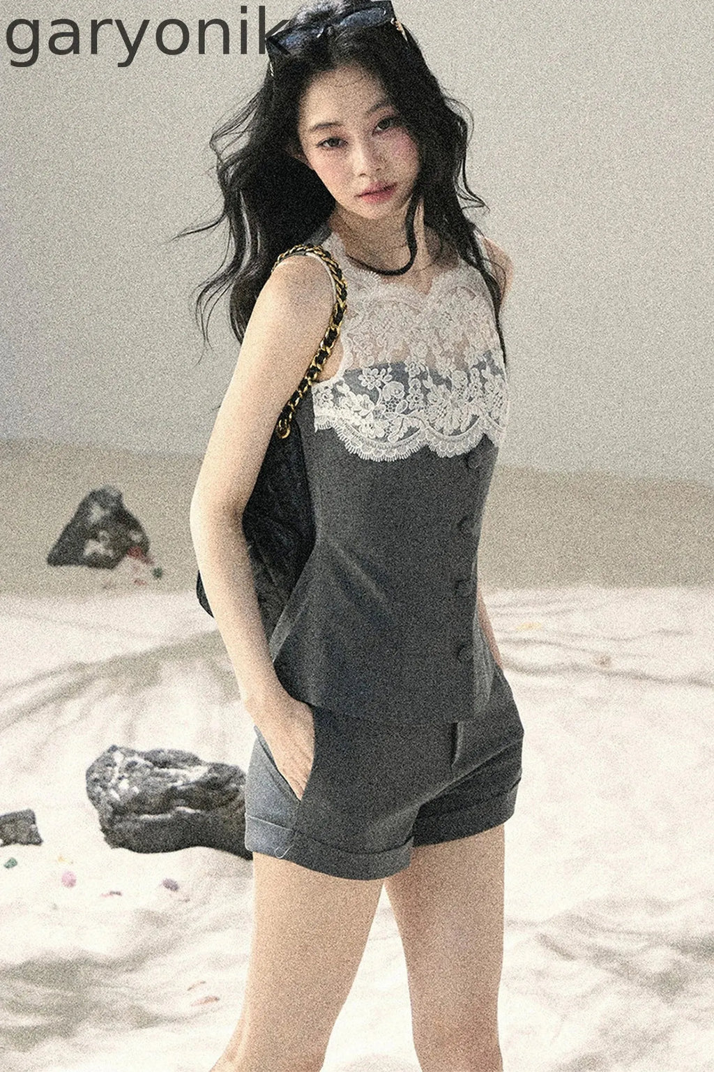 French Lace Top and Shorts Set-Up