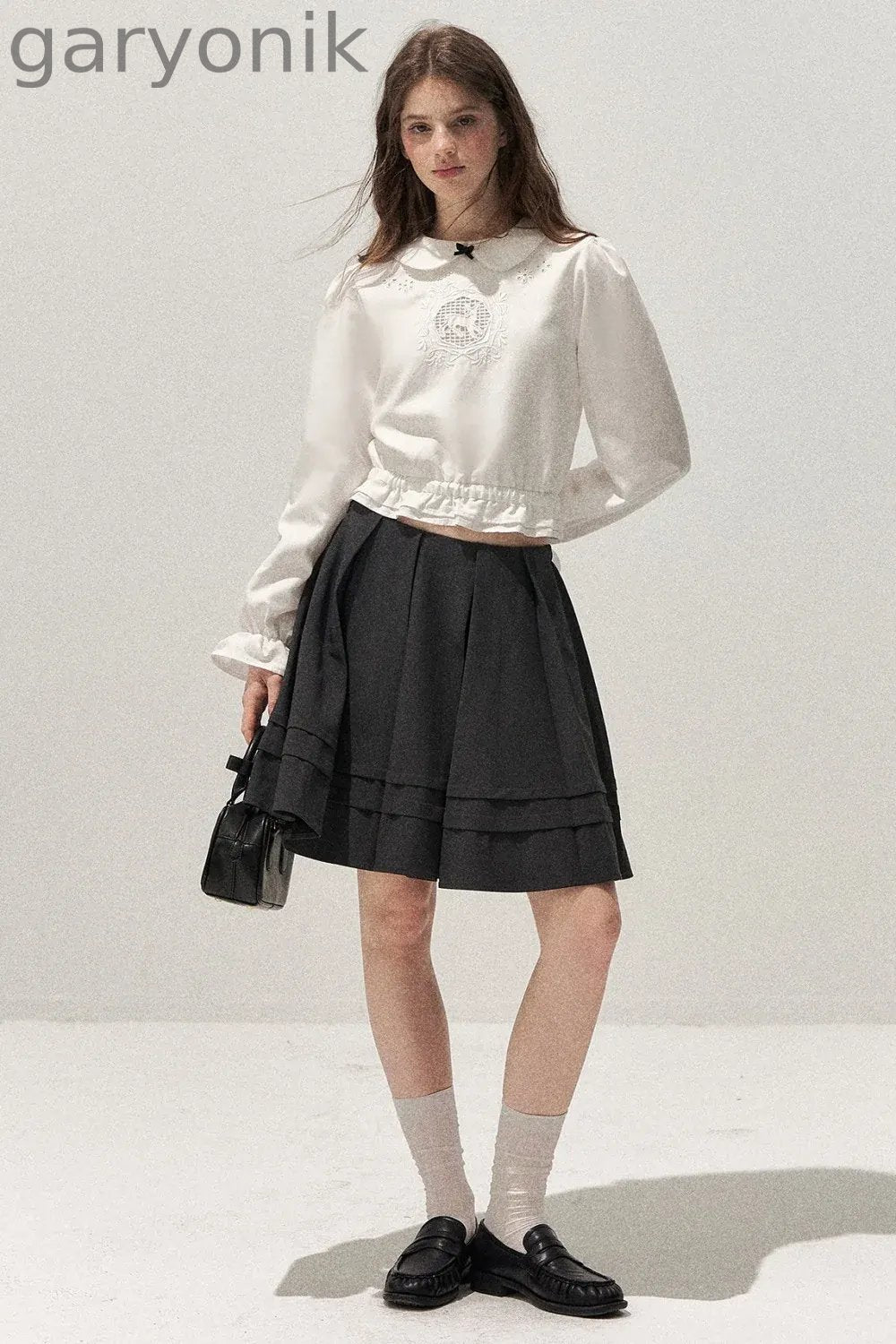 Lyocell Deer Collar Blouse