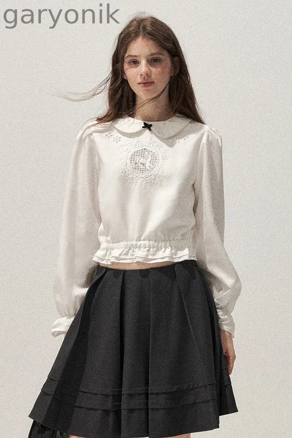 Lyocell Deer Collar Blouse