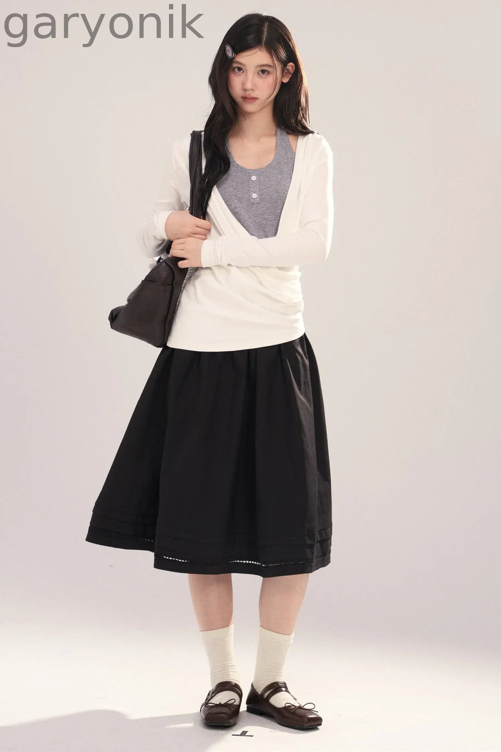 Layered-Look Long-Sleeve Top