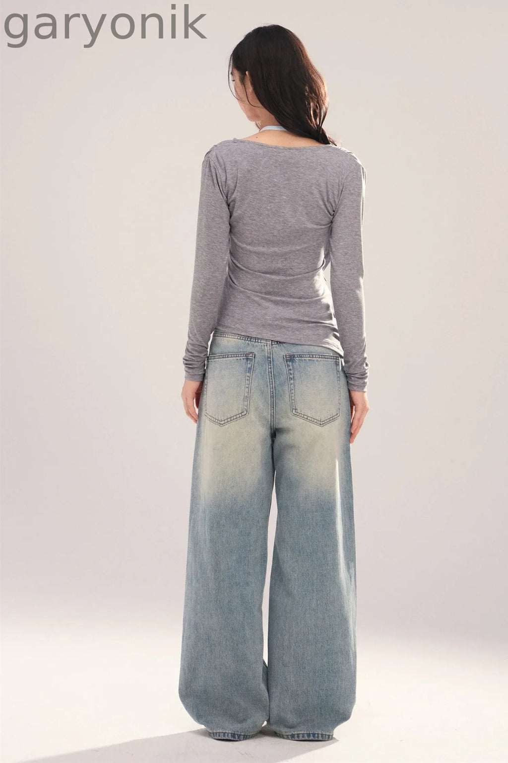 Layered-Look Long-Sleeve Top