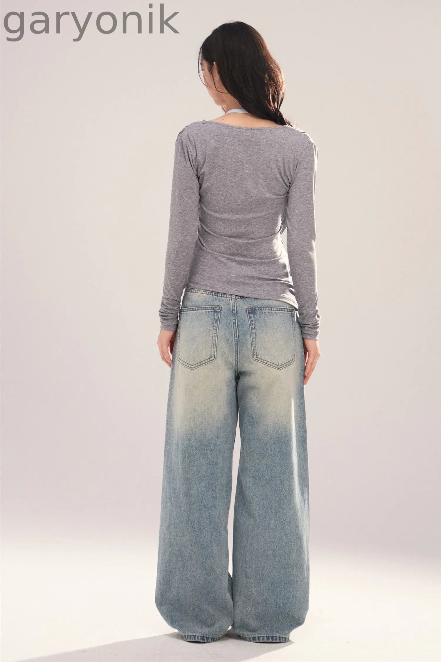 Layered-Look Long-Sleeve Top