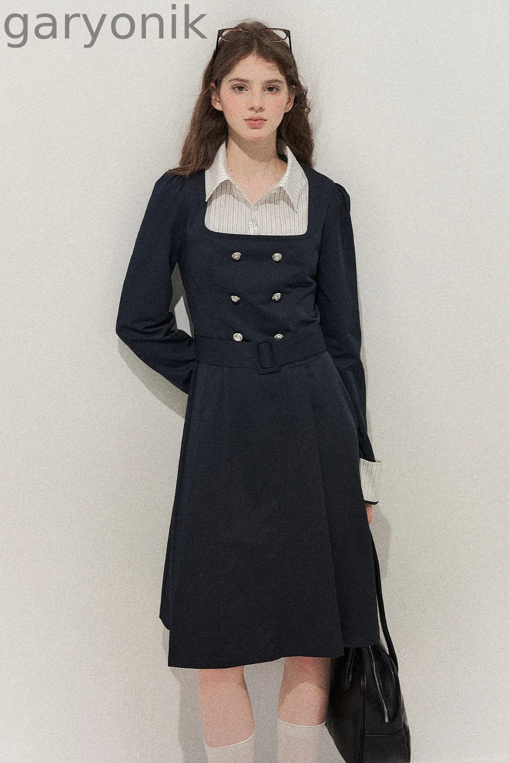 Retro Two-Piece Trench Dress