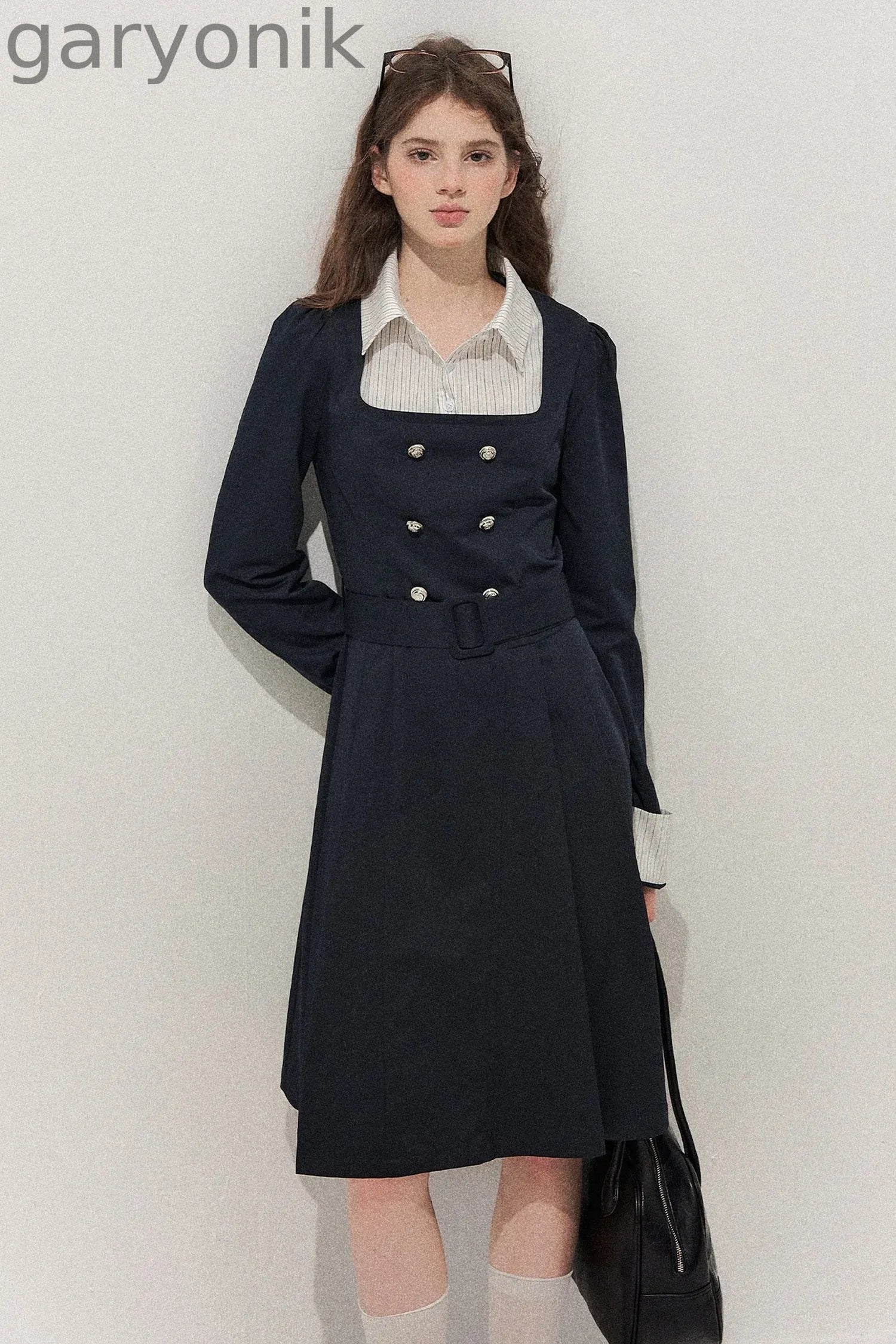 Retro Two-Piece Trench Dress