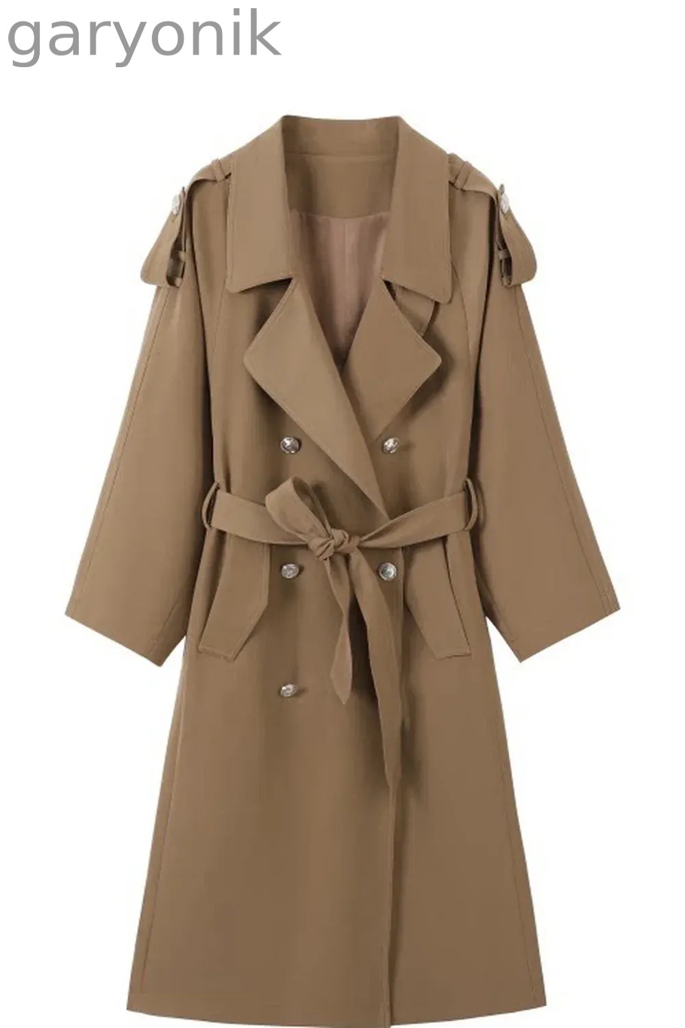 Women's Mid-Length Windbreaker and Camisole Dress Set-Up