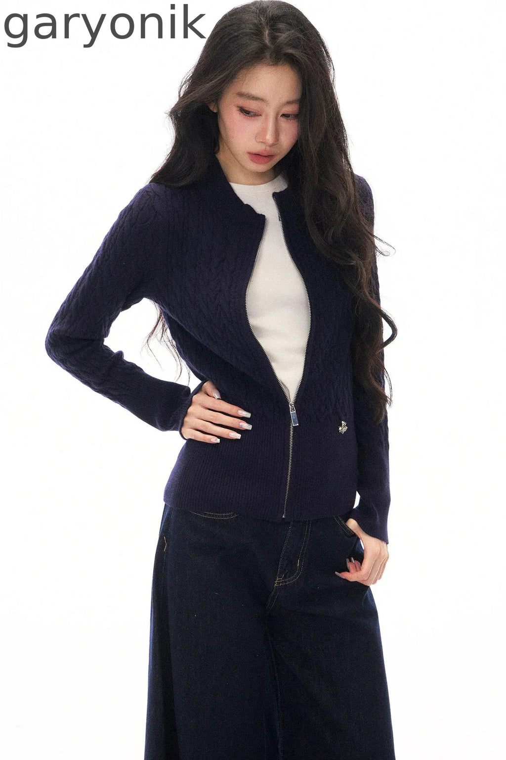 Long Sleeve Knitted Cardigan and Pants Set-Up