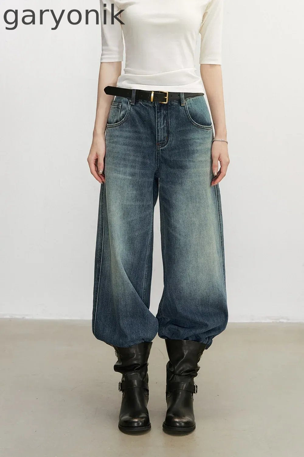 Vintage Washed Denim Pants