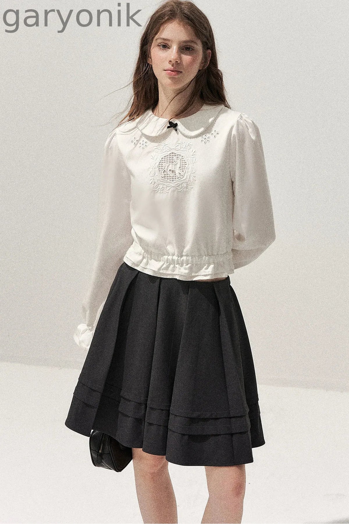 Lyocell Deer Collar Blouse