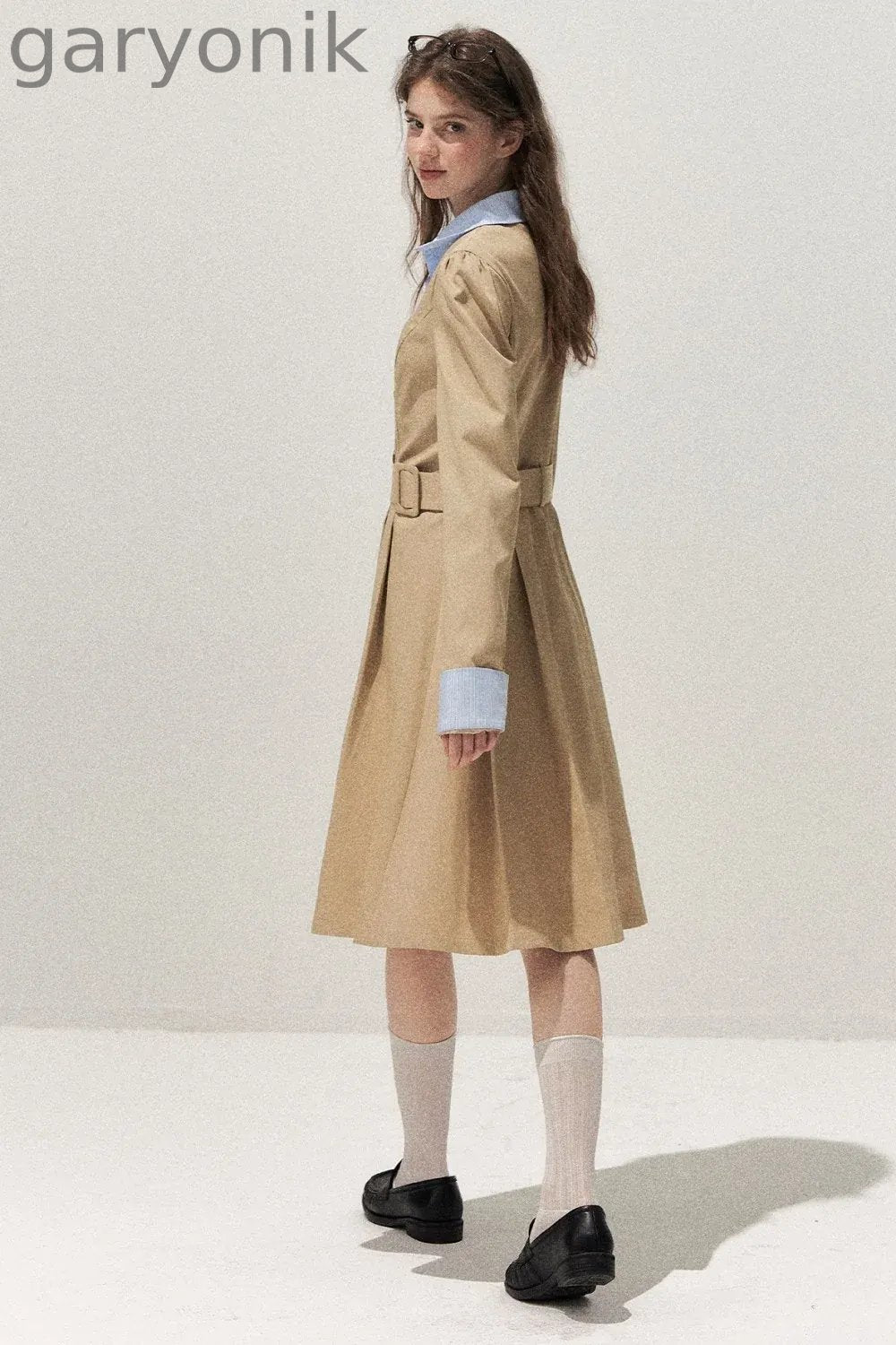 Retro Two-Piece Trench Dress
