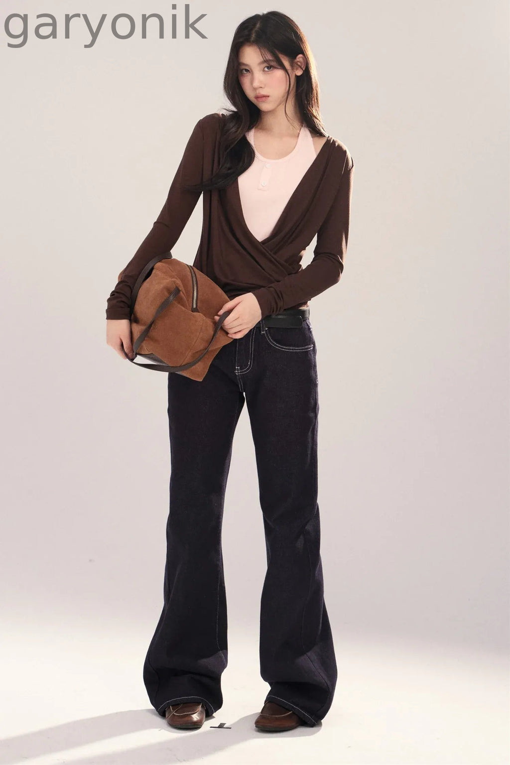Layered-Look Long-Sleeve Top