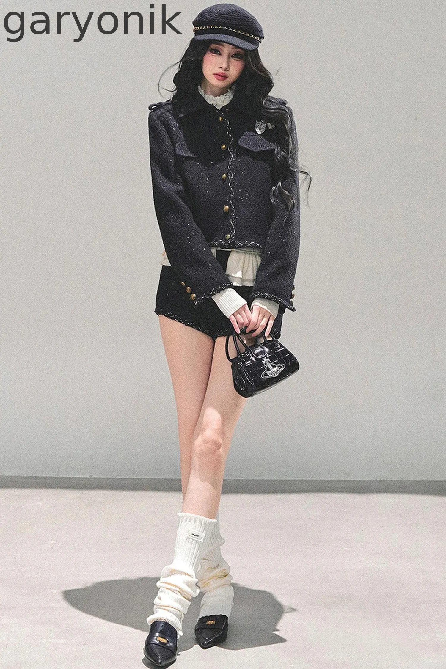 Tweed Style Rich Girl Three-Piece Set-Up