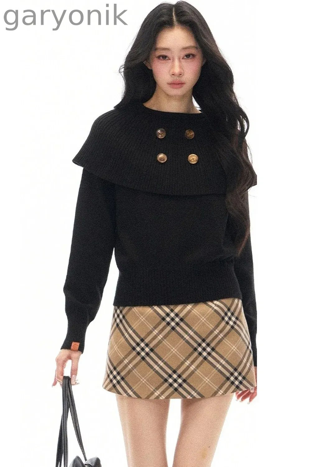Skirt and Shawl Knit Top Set-Up