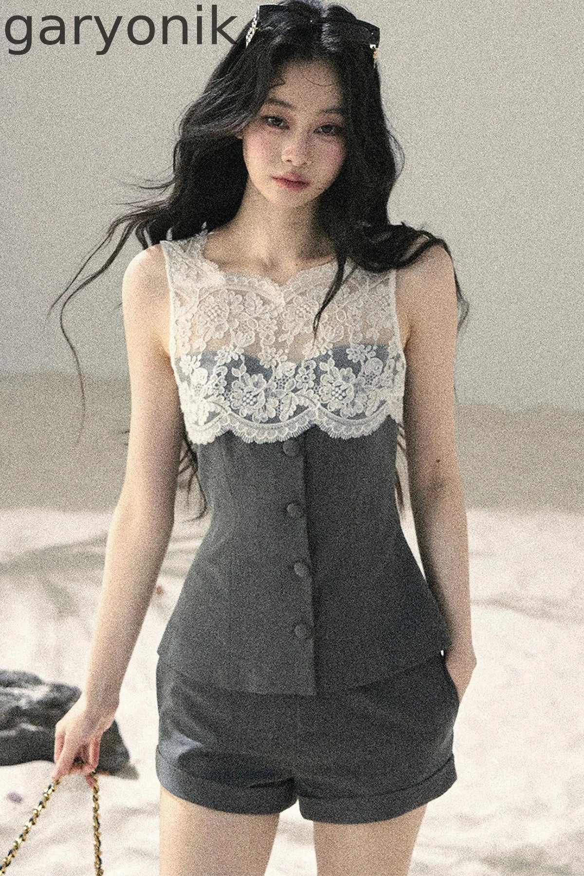 French Lace Top and Shorts Set-Up
