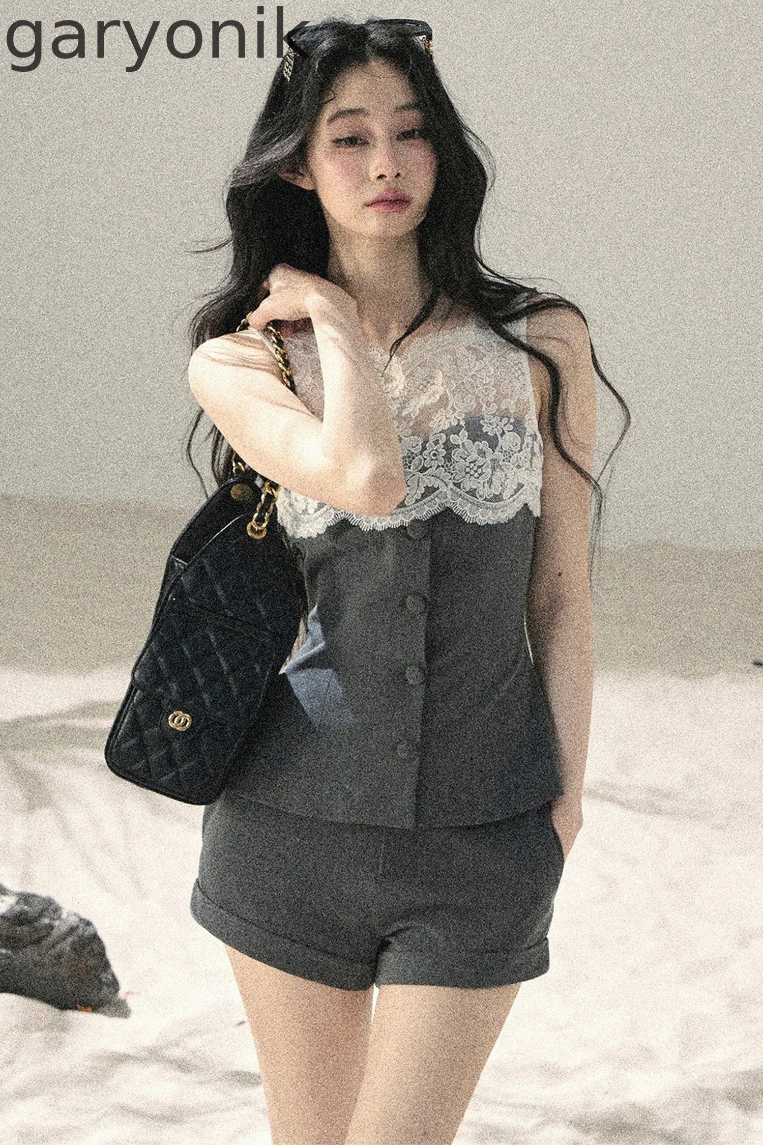 French Lace Top and Shorts Set-Up